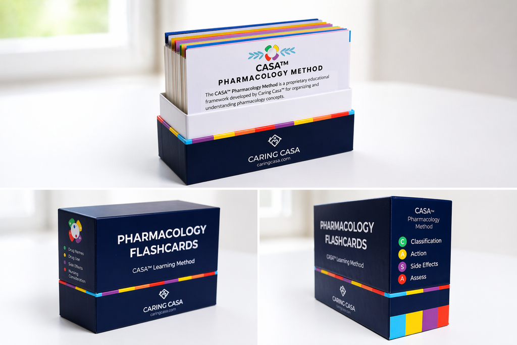 Pharmacology Flashcards for NCLEX Prep & Nursing Students | Caring Casa™